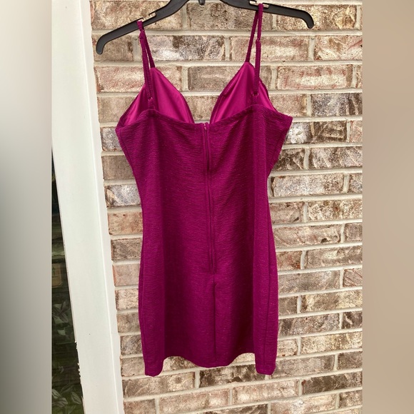 Maroon Glittery Bailey Blue XL Bodycon Formal Prom Dress - Picture 9 of 10